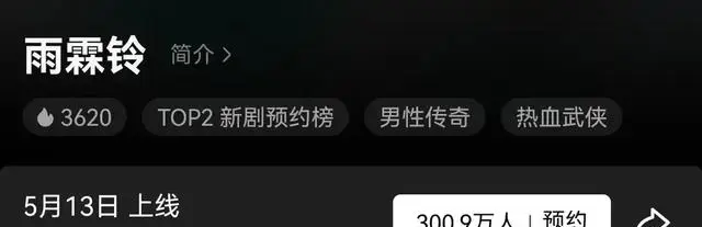 《北上》5月13日央视八套开播，预约量达300万 | 情报图